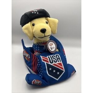Raising Canes Limited Edition USA BOBSLED Plush Puppy New NWT